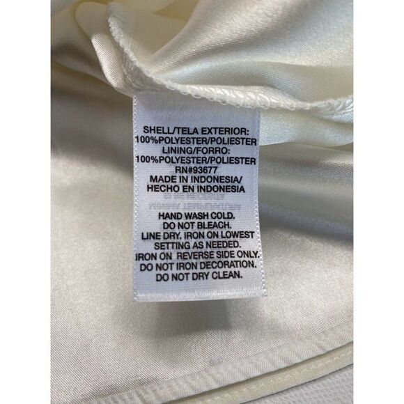 Allen B White Chiffon Rhinestone Dress Sz 4 NEW - Picture 10 of 10
